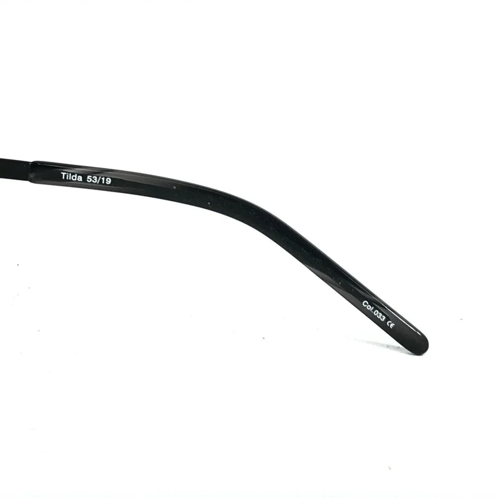 Fleye TILDA COL.033 Eyeglasses Frames Black Gray Horn Square MISSING NOSE PIECE